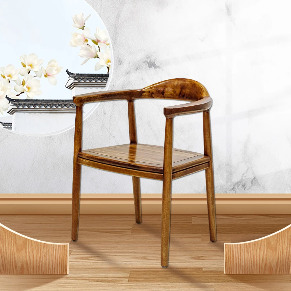 南美胡桃木全实木总T椅休闲椅79.5*53*46*43.5餐椅