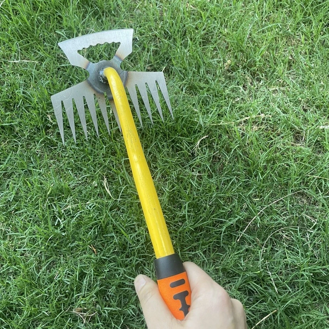 除草神器连根拔工具园艺除草器耙子农具锰钢小锄头  言言醇选