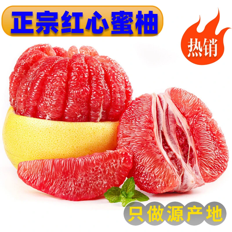 1红心柚子新鲜当季红心柚红肉蜜柚水果现摘现发孕妇实惠整箱包邮
