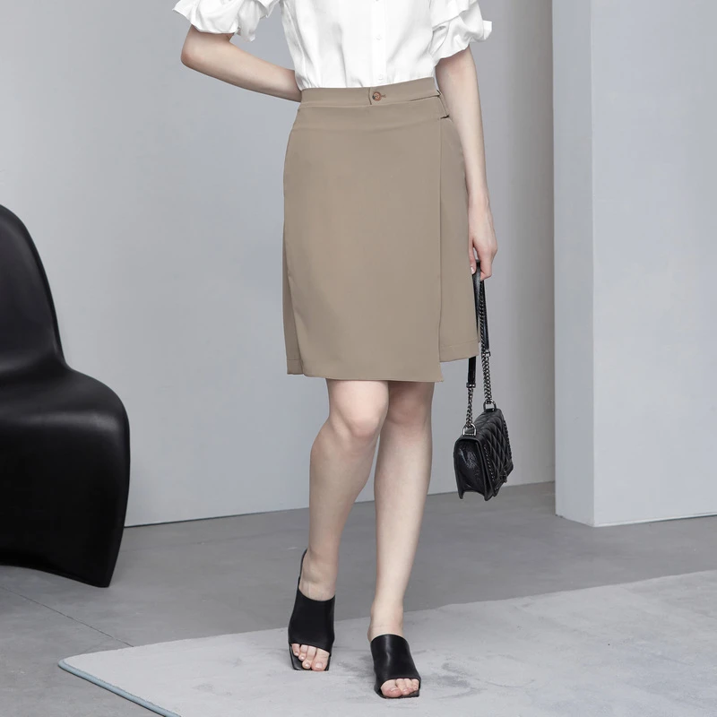 S·DEER圣迪奥女装时尚不规则A字短裙S223Z0901