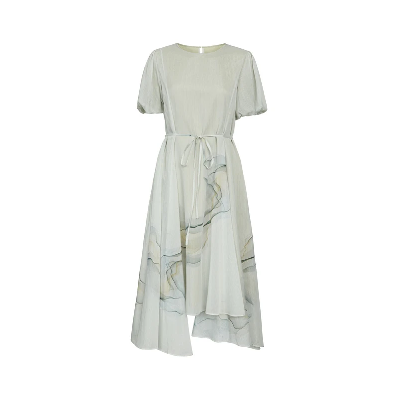 S·DEER圣迪奥夏季气质休闲宽松舒适简约潮流女装连衣裙S232Z12W8