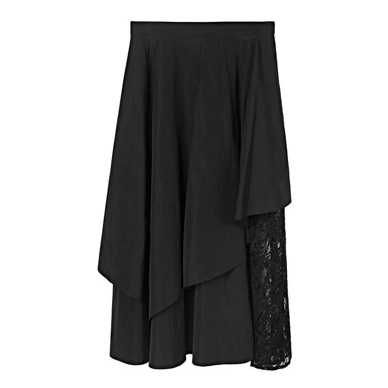 S·DEER优雅层次感蕾丝长裙S20181117