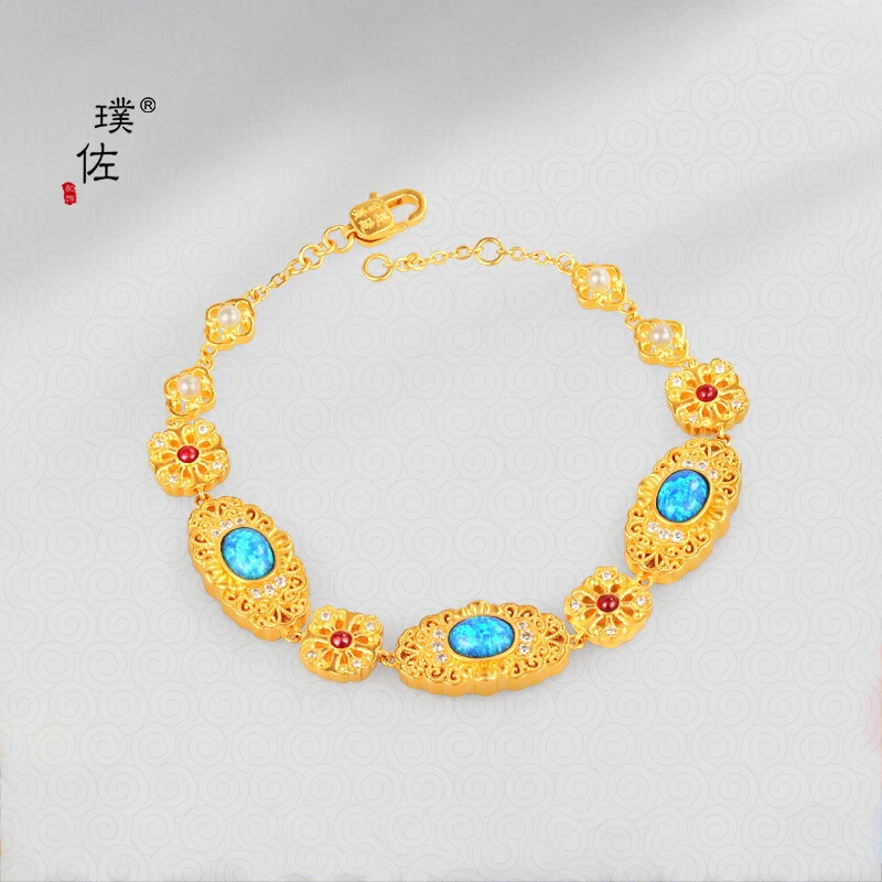 铜合金项链 点钻镂空手链【繁花似锦】花丝手链繁花似锦手链