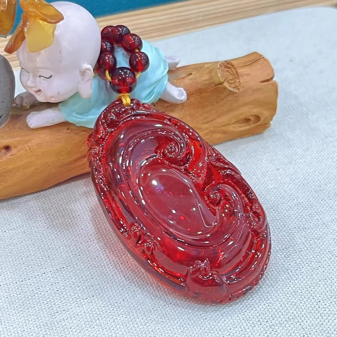 典藏级.龙血如意脂吊坠自戴 多样发其一z8