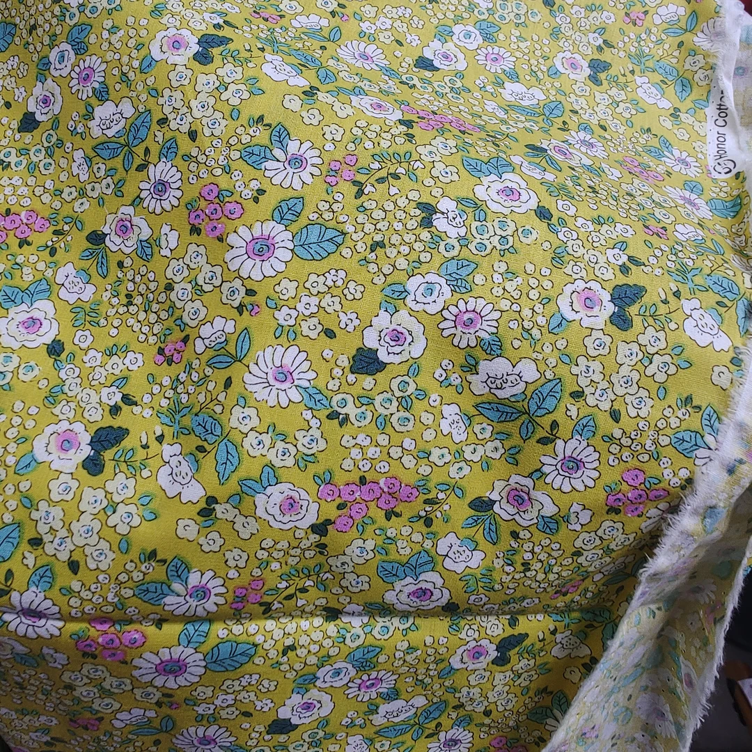 黄色小碎花布料 布料