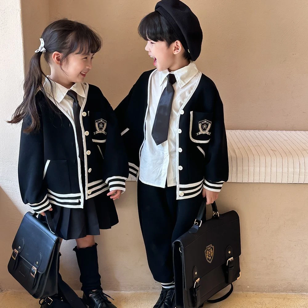 2025春季新款女童学院风套装