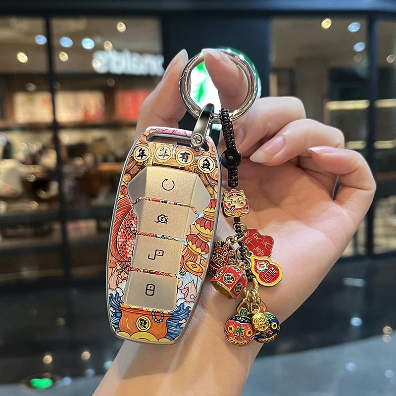 比亚迪海豚钥匙套宋L元UP海鸥豹汉秦宋plus唐dmi元车包扣壳女国潮