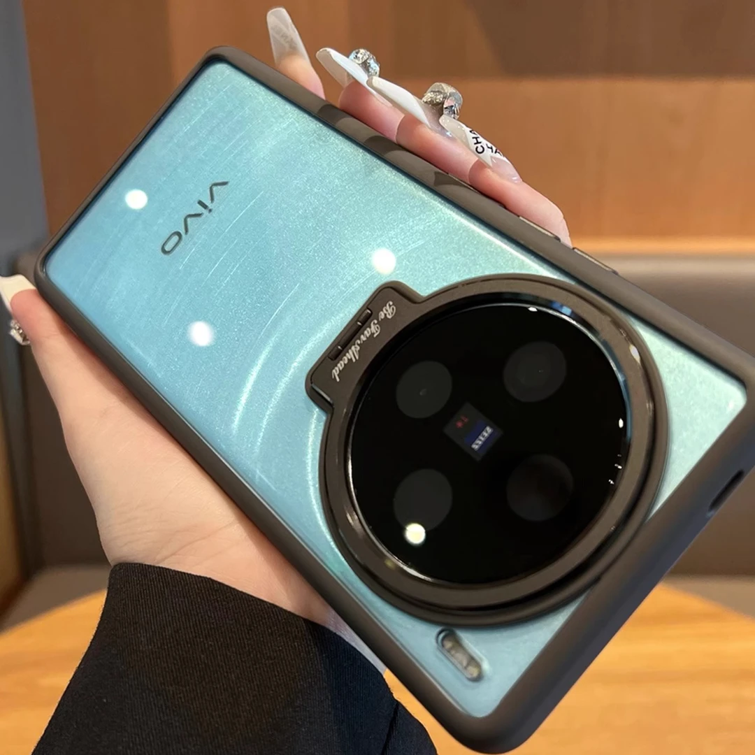 透明金属镜头隐形支架vivox100Pro镜头全包新款vivox100硅胶磁吸i