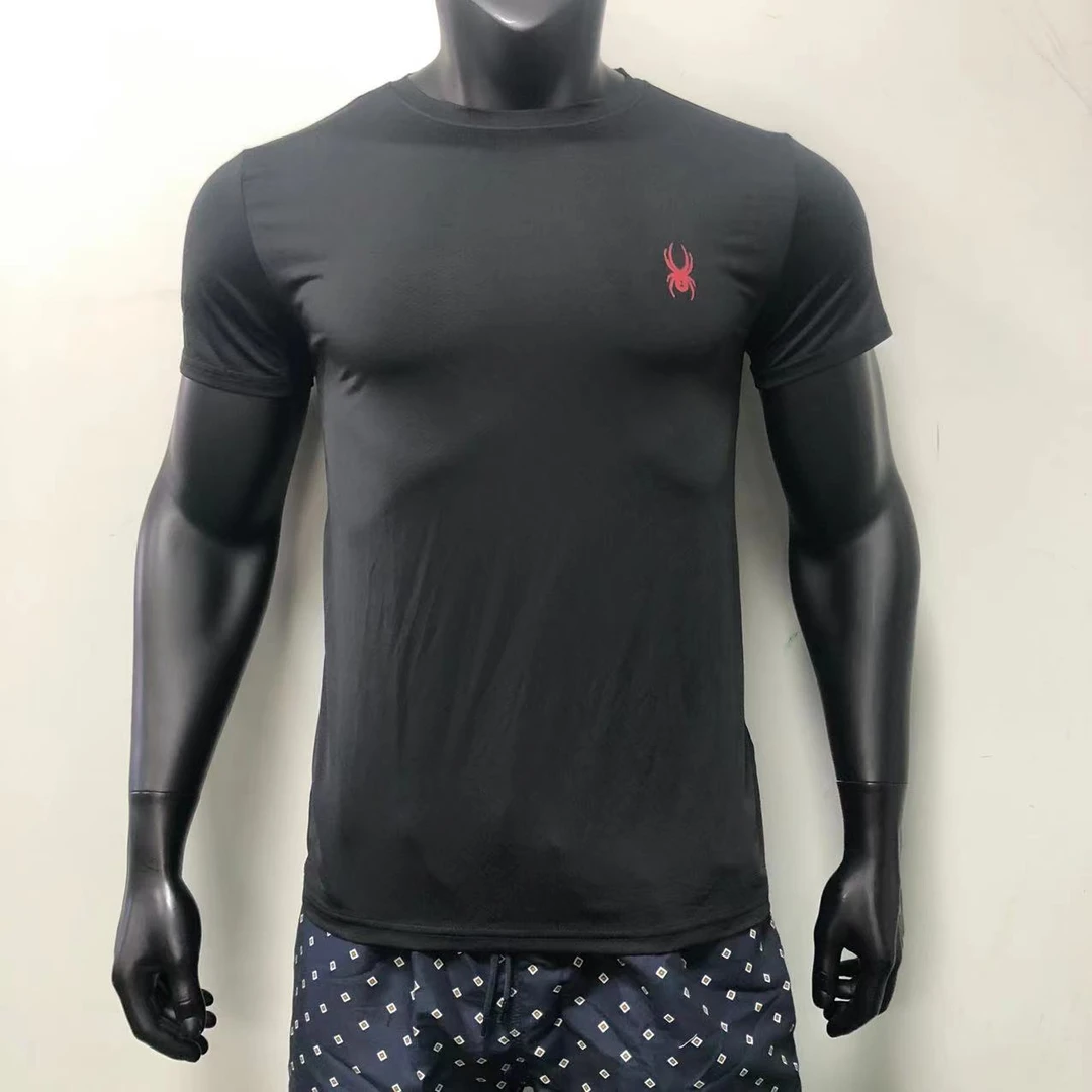 dt10男士速干衣透气网眼卡码拍大三色黑色logo有黑有红不指定