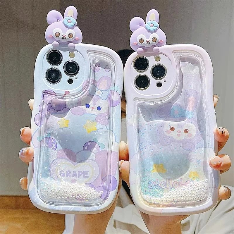 流沙立体适用苹果14promax手机壳iphone13新款12卡通可爱风11网红