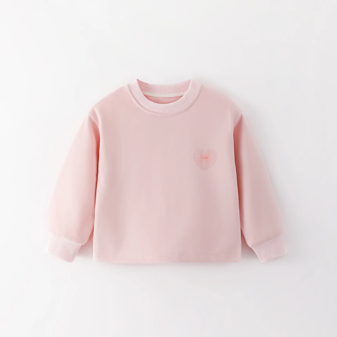儿童上衣女中小童心型卫衣YQ112