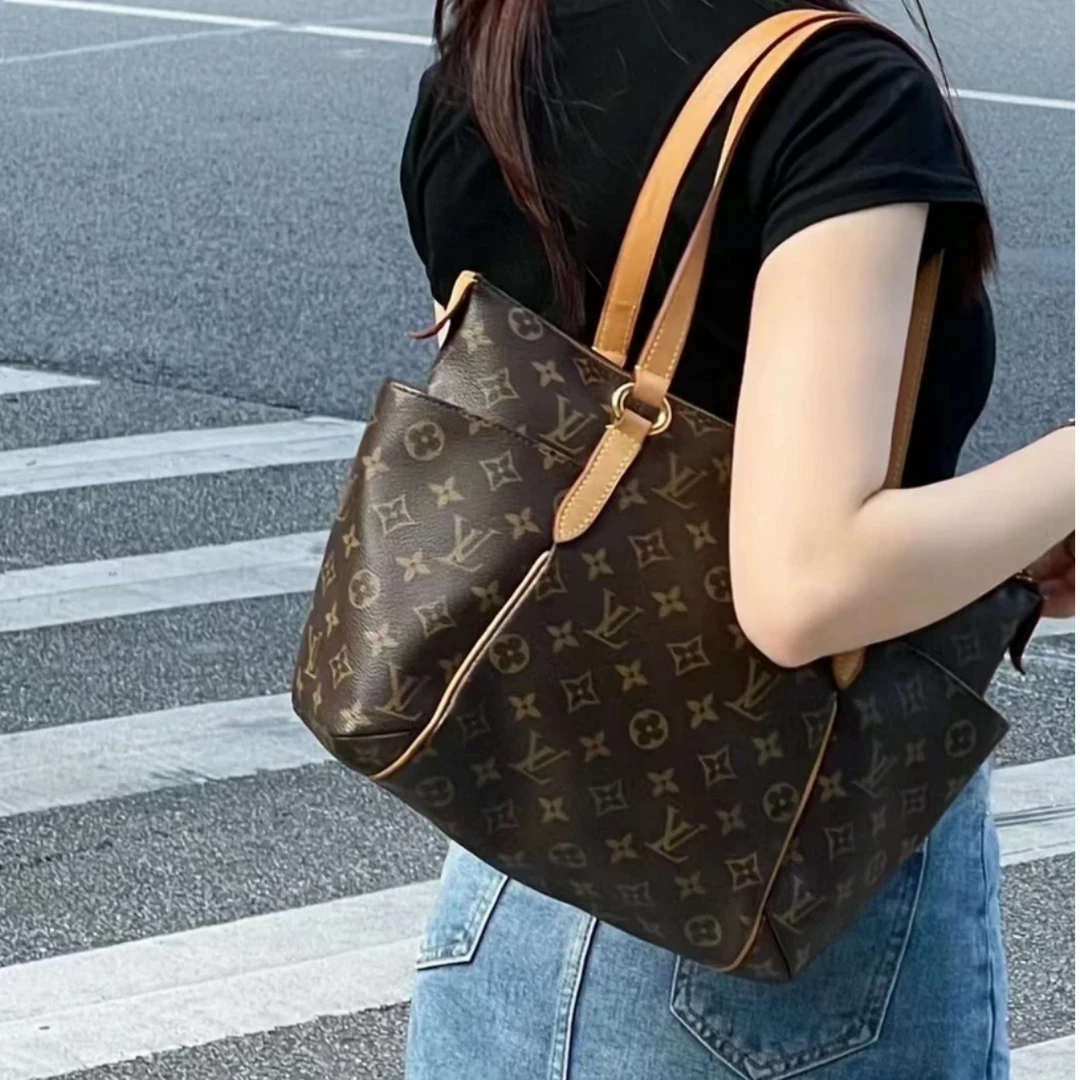 修复品lv更换植鞣革 单肩托特包大容量奶瓶包