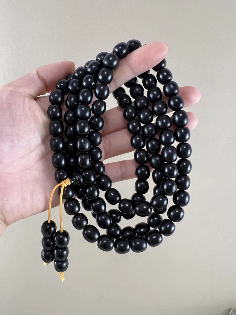 非金属皮质手链 养殖黑驴蹄10×9老型108手链