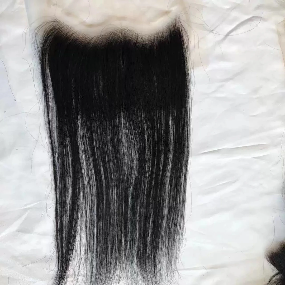 男女通用M型假发发际线前额蕾丝网纯手工刘海真人发隐形透气