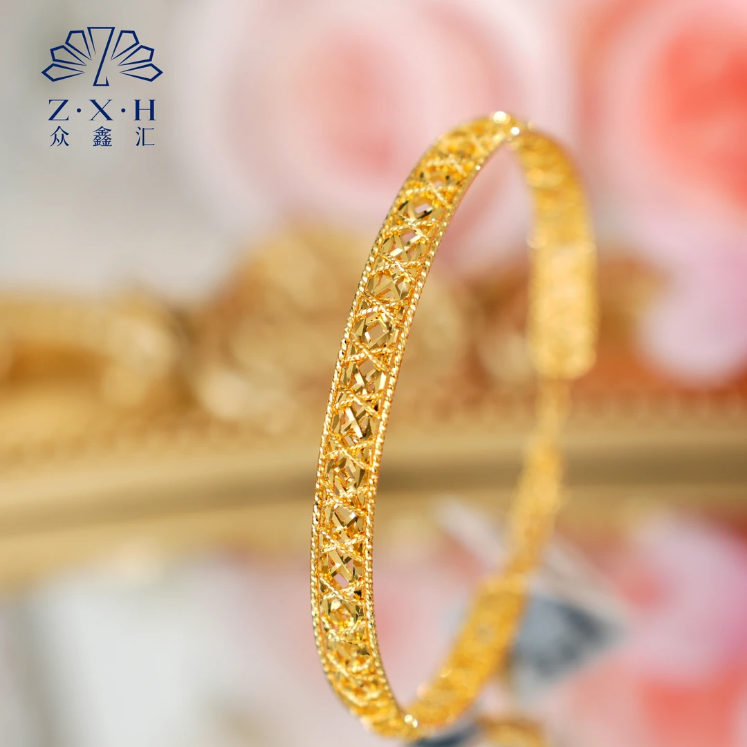 {众鑫汇}足金999 5G璀璨流金手镯12.41克