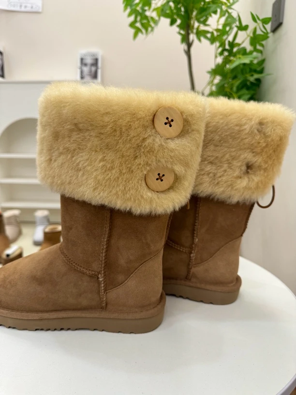 【桑坡反季】反季雪地靴小千雪地靴加绒高筒加厚时尚经典百搭款式