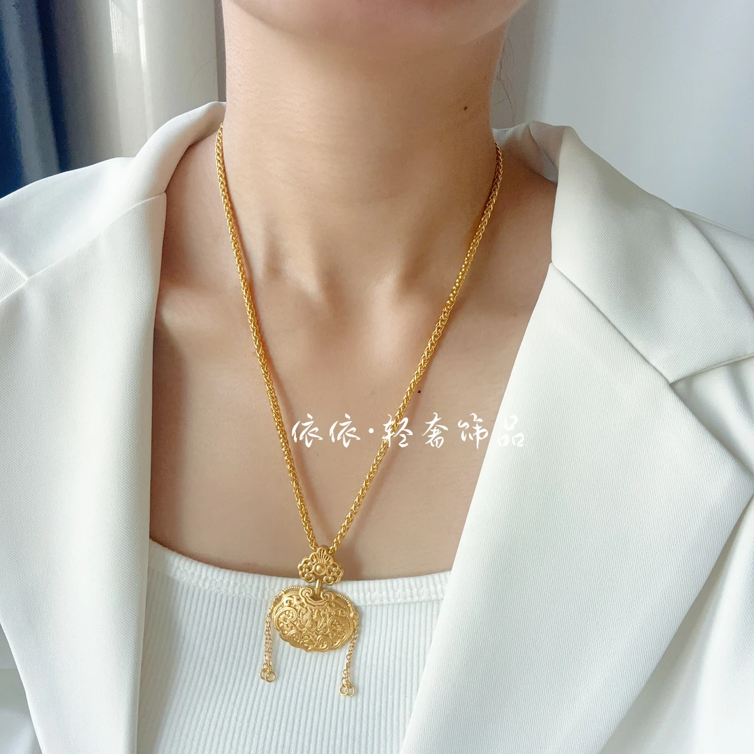 合金项链 合金项链【精工牡丹锁项链】合金项链