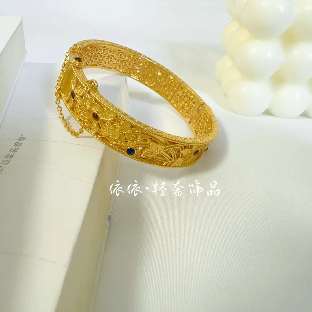 合金珐琅手镯 合金手镯【精美蕙质兰心卡口手镯】