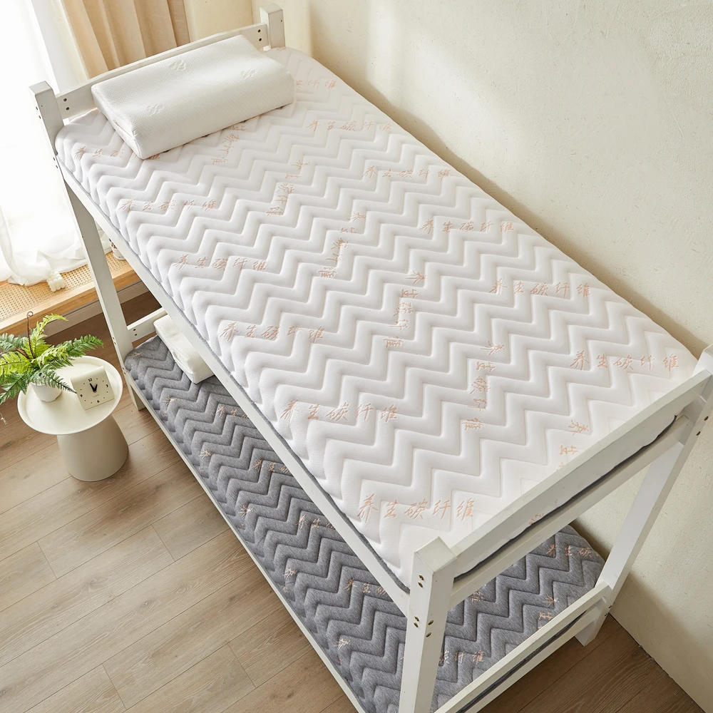 学生床宿舍上下铺四季通用碳纤维床垫大学高中单人床职工宿舍软垫