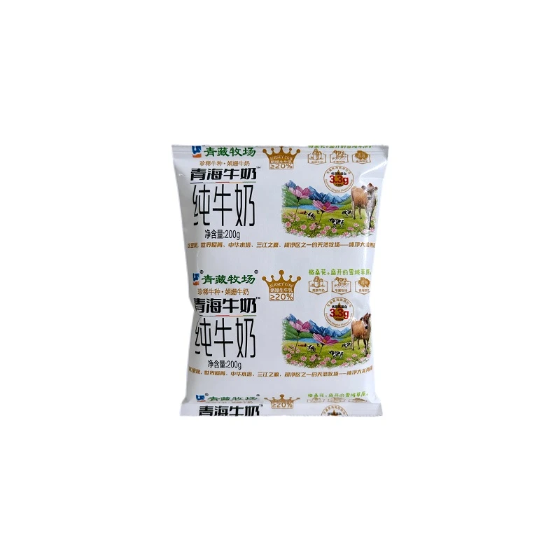 青藏牧场青海牛奶纯牛奶200g*16袋