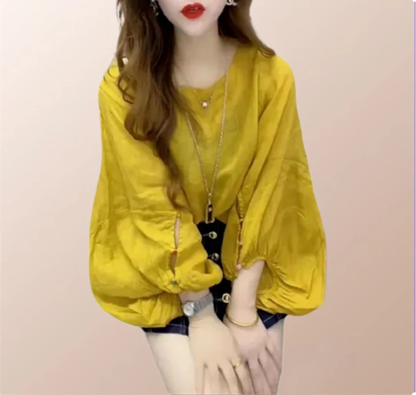 夏季搭配百搭宽松慵懒风衬衫女2025新款时尚ins九分袖洋气上衣潮