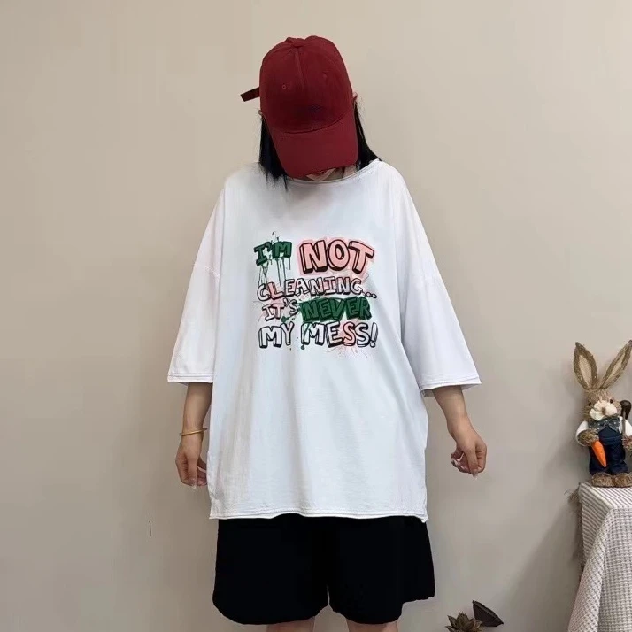 931001大版印花字母短袖女