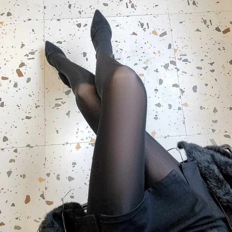 黑丝袜女性感显瘦钢丝袜防滑打底裤春秋薄款光腿神器防勾丝连裤袜