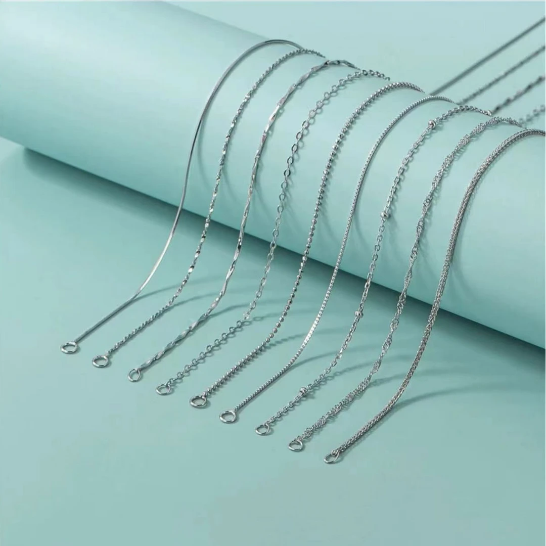 链子925银 新人见面礼~《 福宝宝 》敲闪肖邦百搭万能~锁骨链