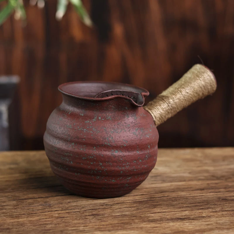 斋居 铁锈釉烤罐-半斋-侧把壶（BZFY00204）450