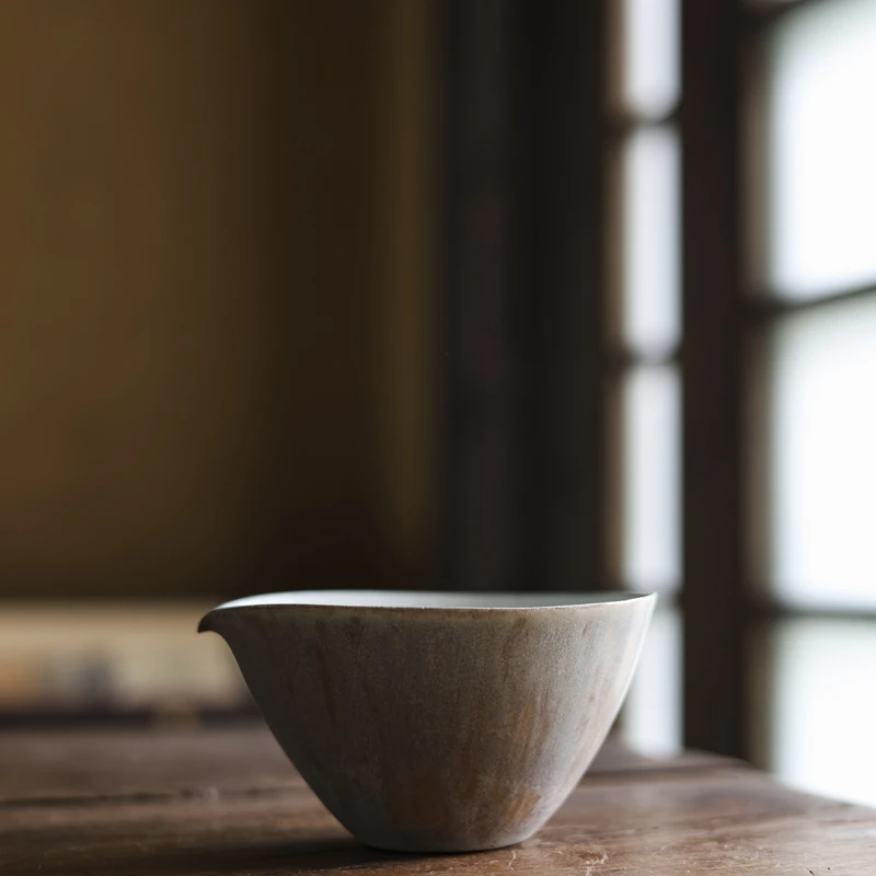 斋居精选公道杯梵汝李朝青灰游近公杯日式手工分茶器功夫公杯