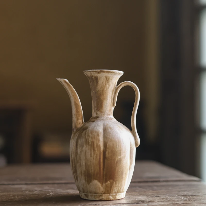 *斋居李朝白观云执壶满容手工创意日式复古家用观云执壶茶壶仿古