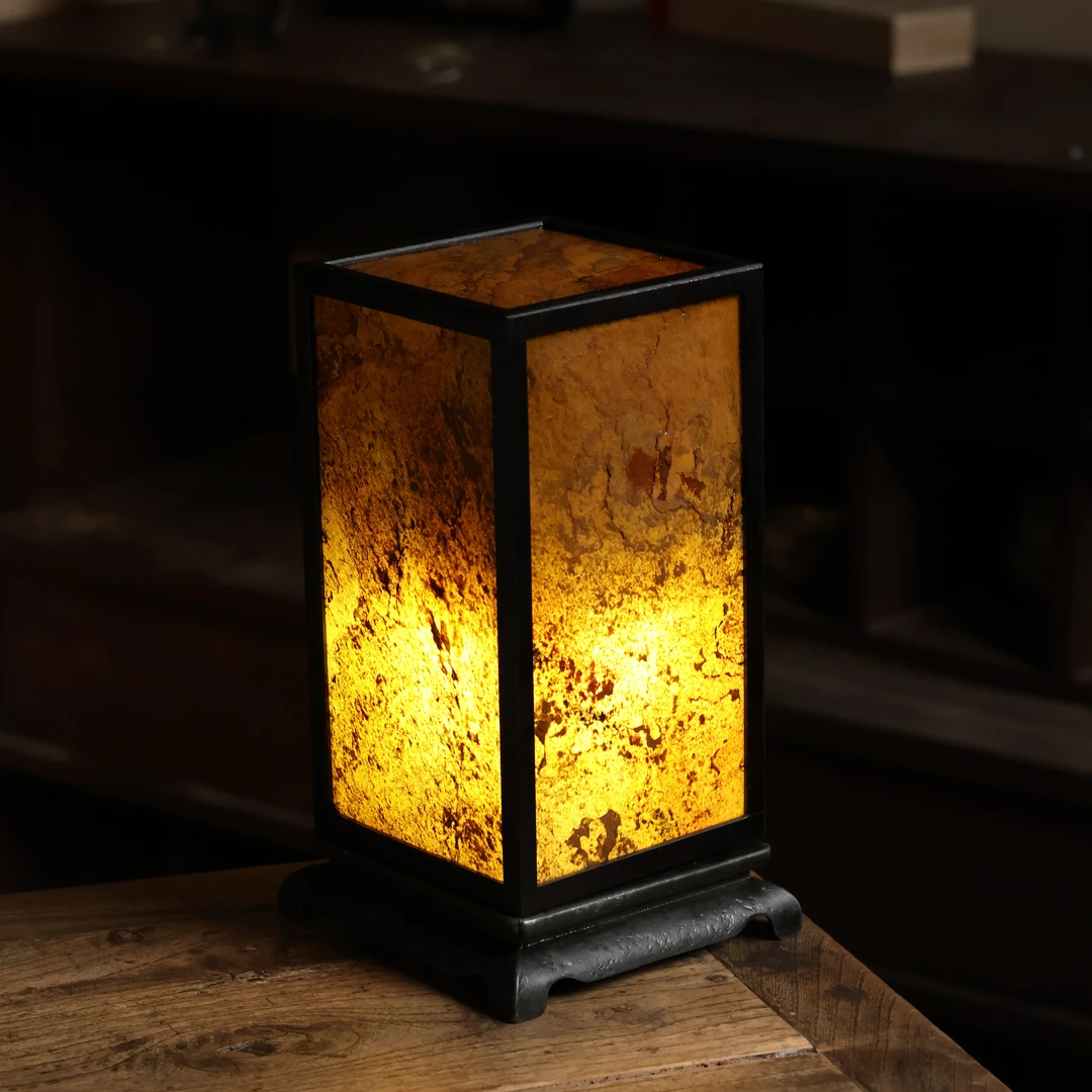 斋居 古锡岩石灯须尽欢-10*10*20（古篱S0056）