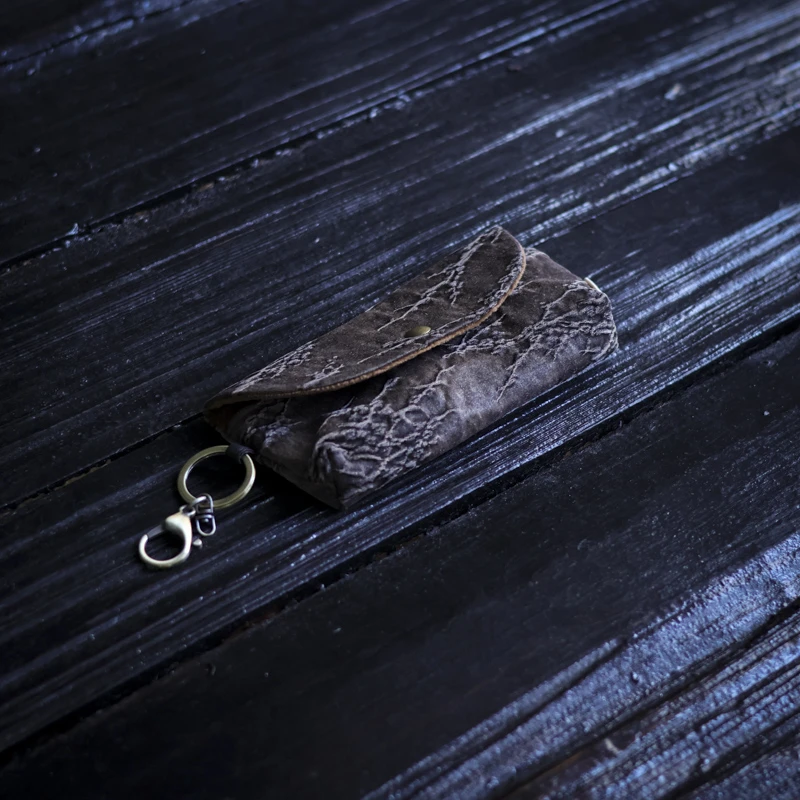 斋居 <冰梅>本色香云纱眼镜袋（慢蓝S0653）