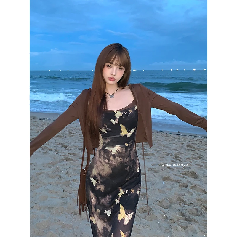 溺水三鱼纯欲轻薄透气简单百搭开衫