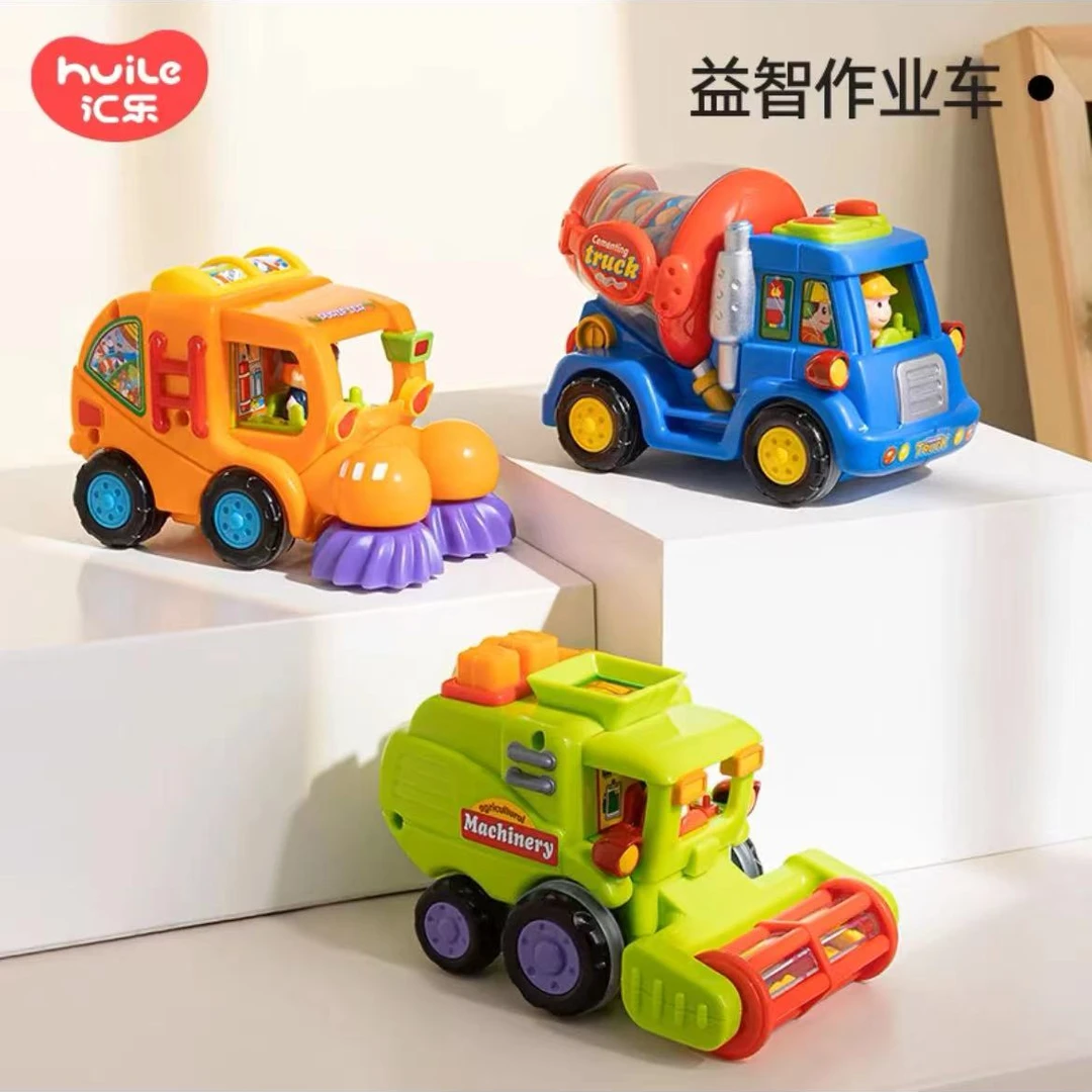 汇乐儿童惯性工程车益智作业队男孩玩具