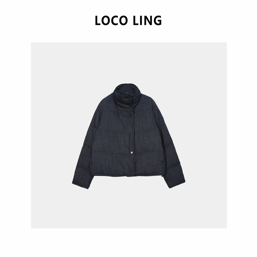 LOCO LING醋酸鹅绒服 匈牙利90白鹅绒高端货羽绒服外套LOYRF15