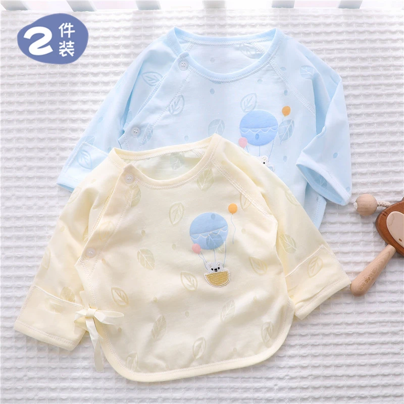 半背衣初生婴儿新生和尚夏天衣服新生儿上衣超薄款棉宝宝刚出生