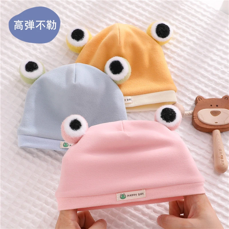 婴儿帽子春秋0-3月男女宝宝无骨囟门胎帽初生婴幼儿新生婴儿帽子