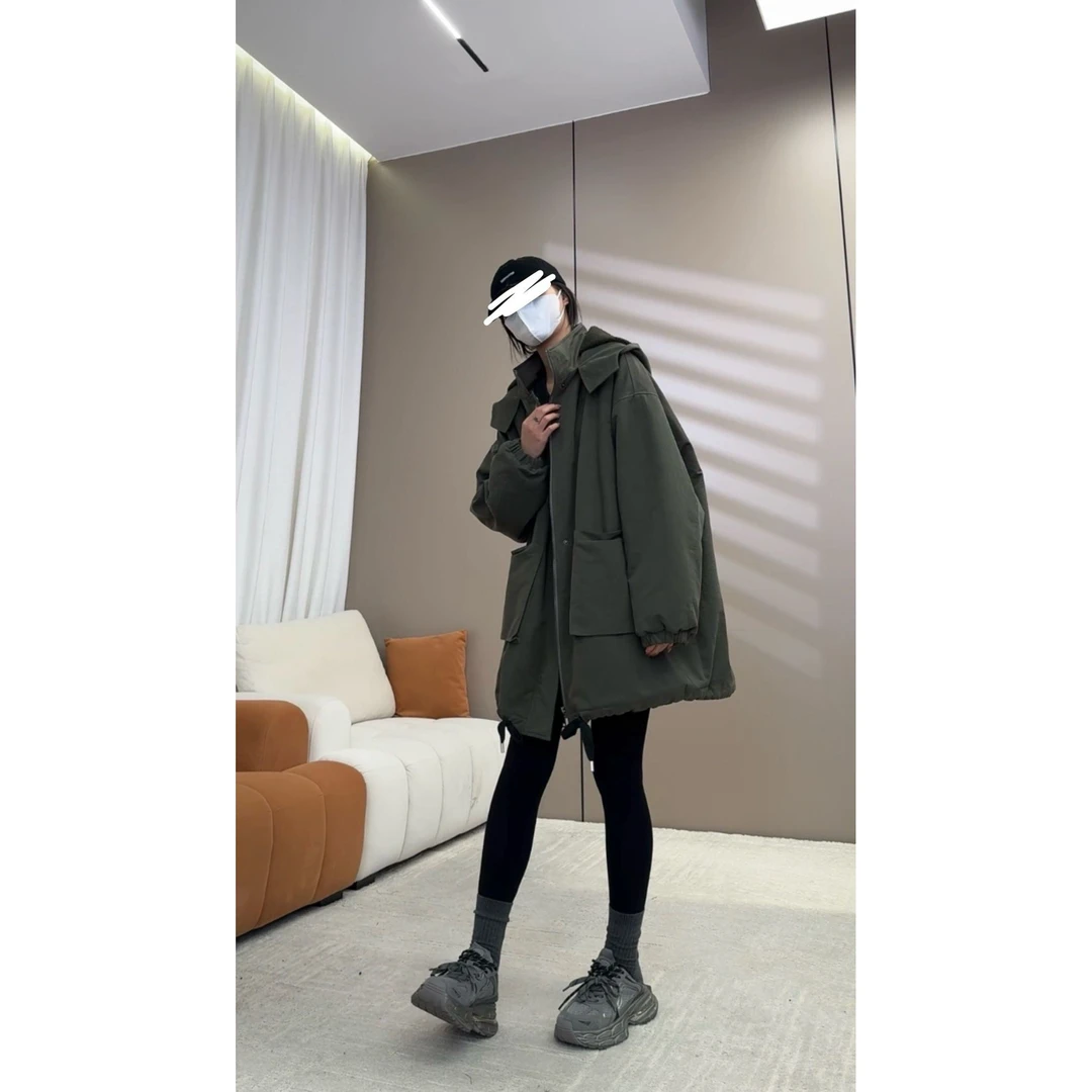 硕哥工装棉服糕糕毛外套时尚潮流百搭设计款长袖秋冬22376