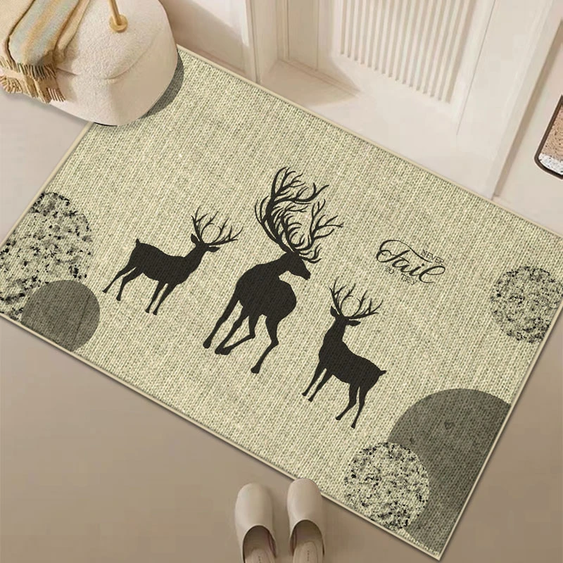 欣雨佳不粘毛进门吸水亚麻入户地垫家用可机洗脚垫防滑橡胶不卡门