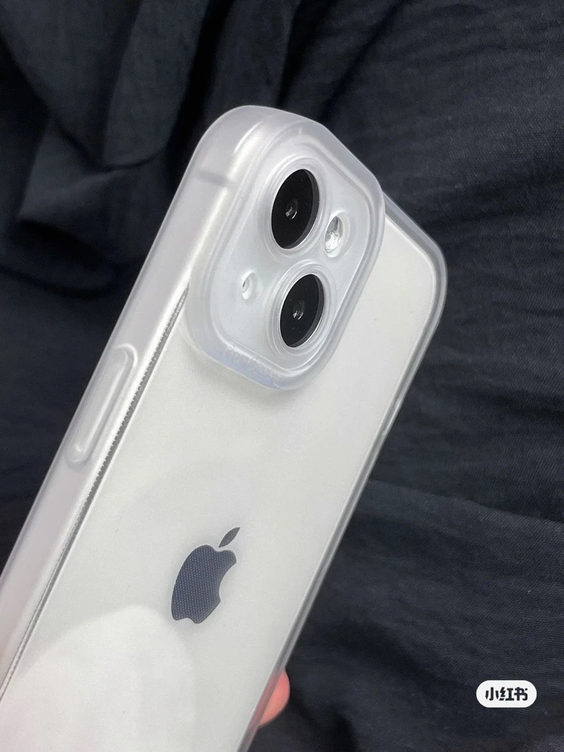 磨砂边简约适用苹果15promax手机壳透明iPhone14男女款13/12/11软