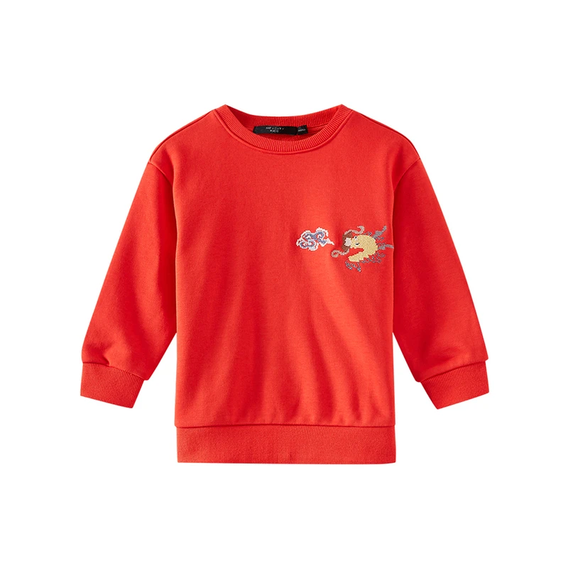 2美家MC系列男童胸口龙绣花针织套头衫春秋C4-5-115