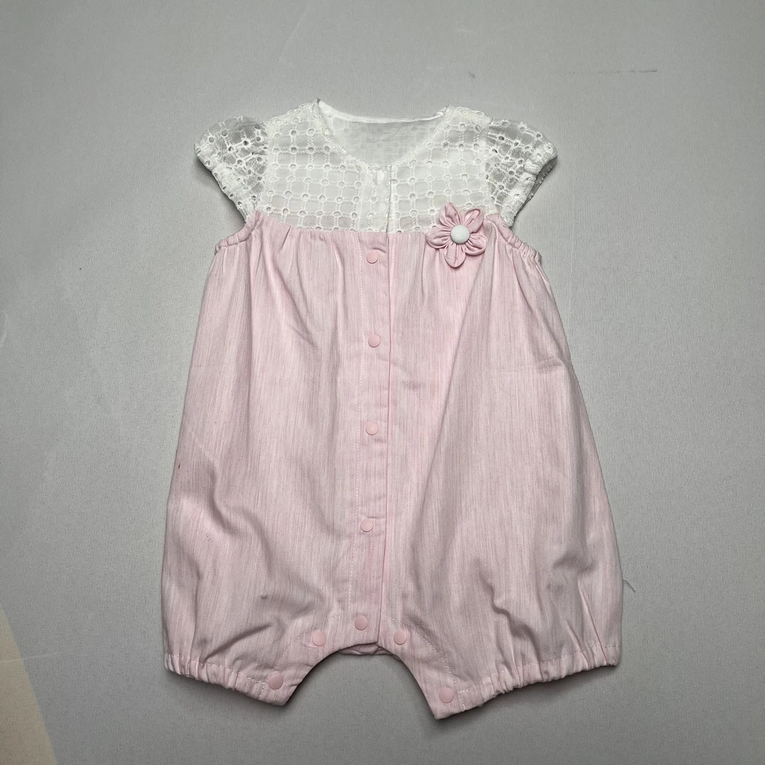 丽*房婴童婴幼儿针织短袖连衣裤夏A1026婴儿宝宝连体衣包屁衣