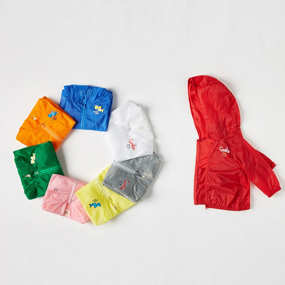 美家 mo系列夏季男童女童防晒衣卡通长袖连帽外套 A3434