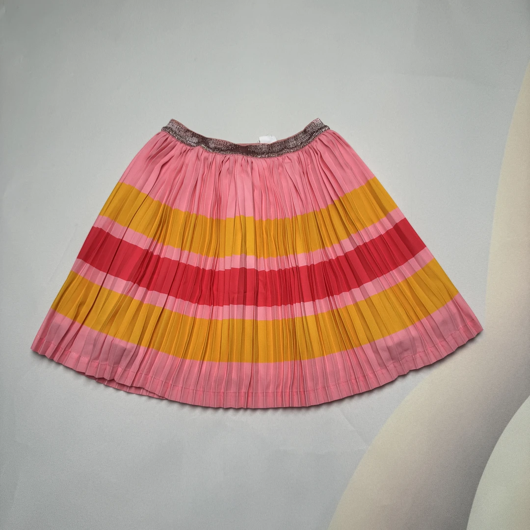 丽*房儿童百褶裙长款短裙女童夏A1049夏季裙子半裙