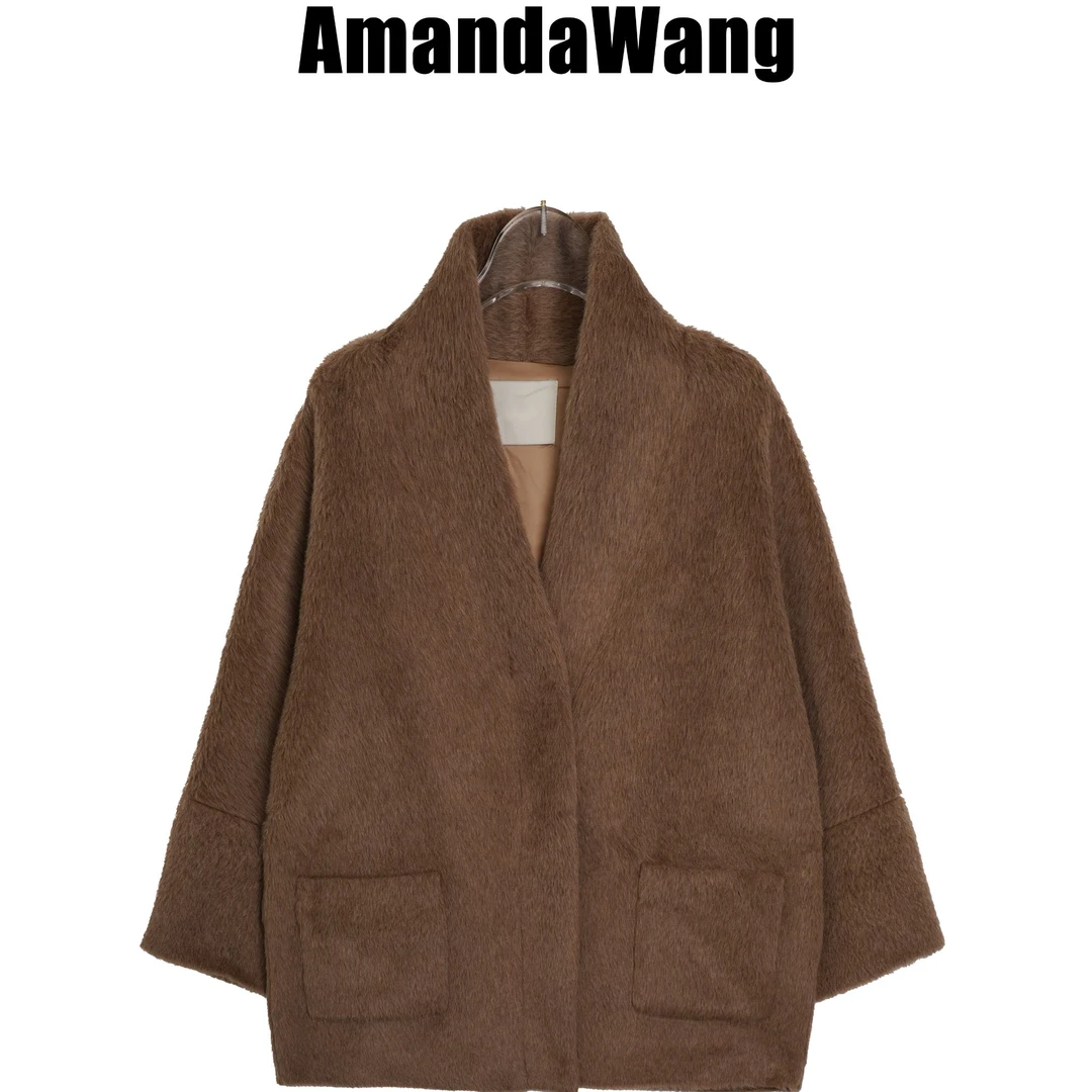 AmandaWang【极简风四色苏力】B308-D888010四色苏力大衣/短