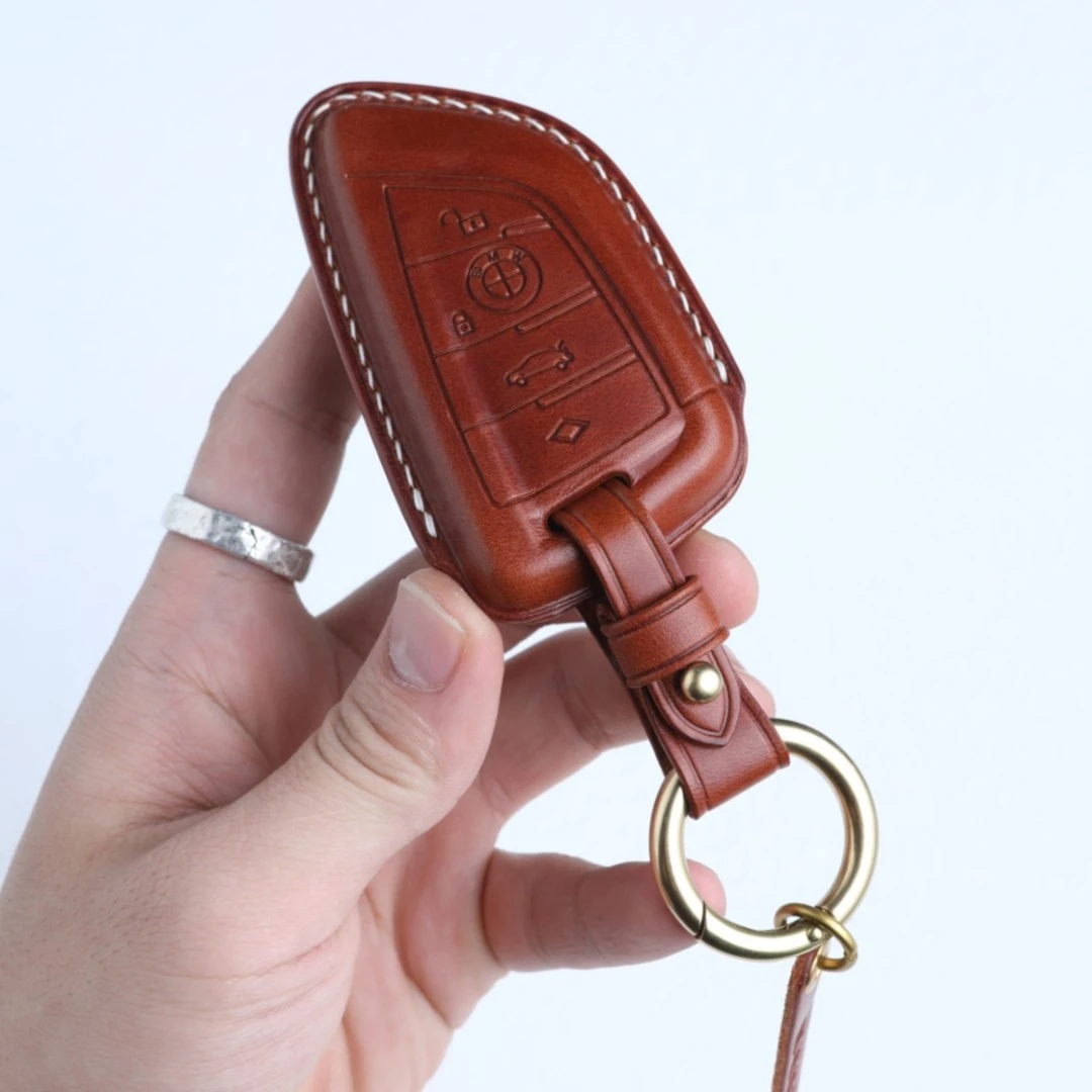宝马汽车纯手工钥匙套5系3系刀锋X1X3X4X5X6X7真皮钥匙扣壳套品质