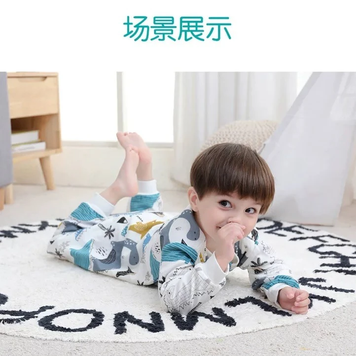 婴儿纱布睡袋 前6后4护肚透气