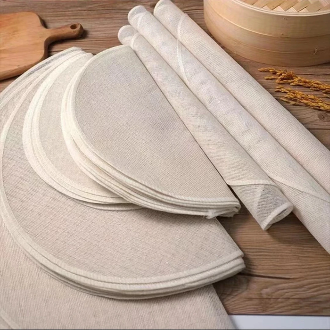 到手十片装蒸布蒸笼布蒸包子馒头蒸笼垫蒸锅布棉纱圆形蒸布