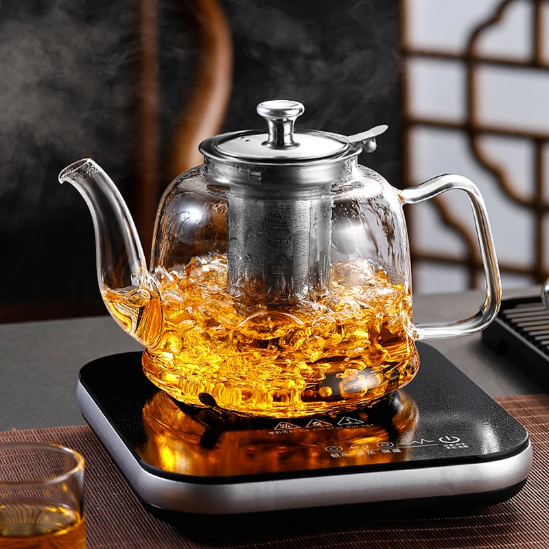 家用电磁炉专用煮茶壶玻璃耐高温加厚电陶炉烧水壶过滤泡茶壶套装